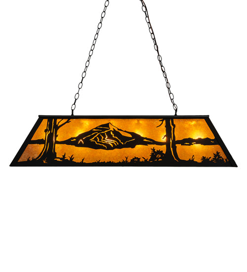 48" Long Mountain Range Oblong Pendant