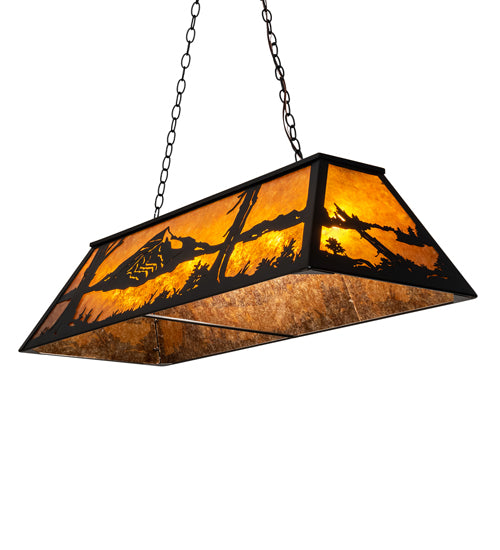 48" Long Mountain Range Oblong Pendant