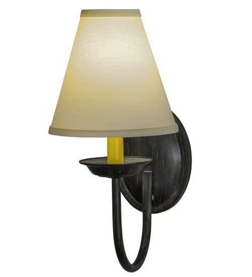 7"W Classic W/Fabric Shade Wall Sconce