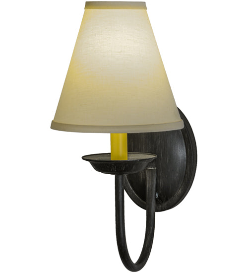 7"W Classic W/Fabric Shade Wall Sconce