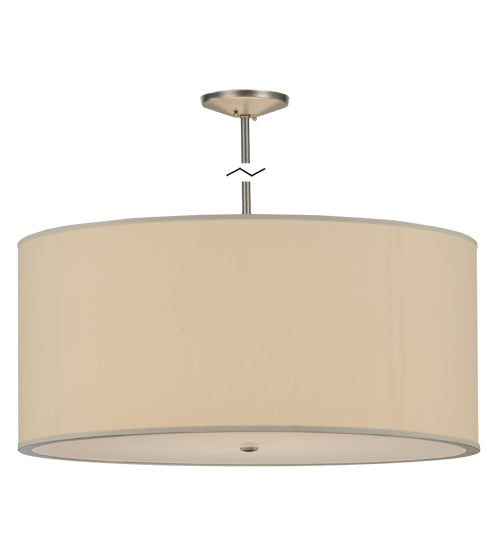 36"W Cilindro Eggshell Textrene Pendant