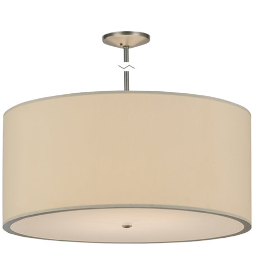 36"W Cilindro Eggshell Textrene Pendant