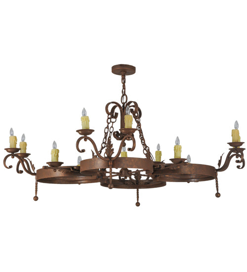 60"W Andorra 12 Lt Chandelier