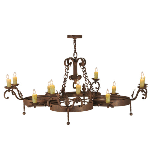 60"W Andorra 12 Lt Chandelier