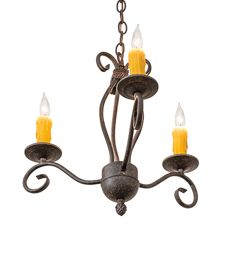 18" Wide Sienna 3 Lt Chandelier