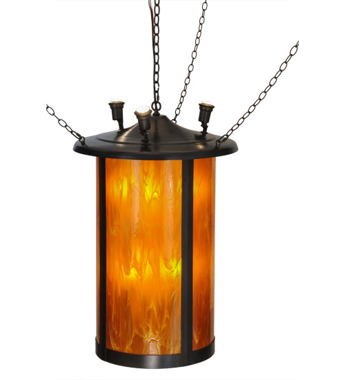 24"W Fulton Prime W/Uplights Lantern Pendant