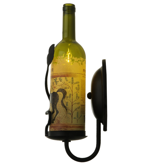 4.5"W Tuscan Vineyard Personalized Wine Bottle Wall Sconce