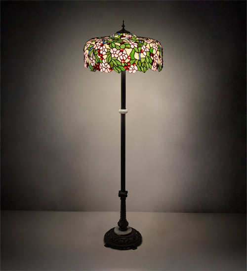 62" High Tiffany Cherry Blossom Floor Lamp