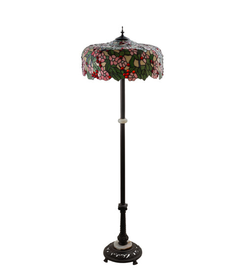 62" High Tiffany Cherry Blossom Floor Lamp