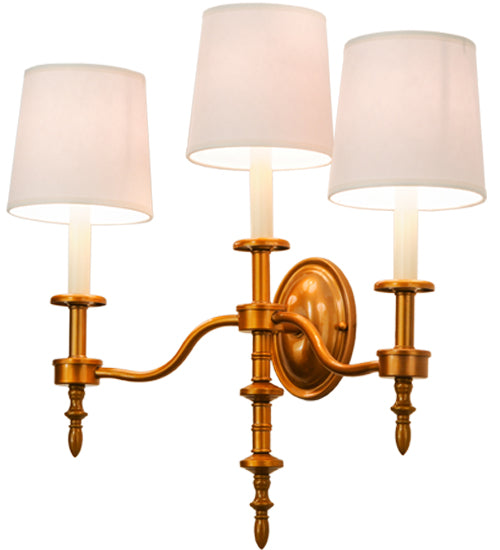 22"W Toby 3 Lt Wall Sconce