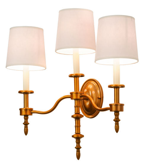 22"W Toby 3 Lt Wall Sconce