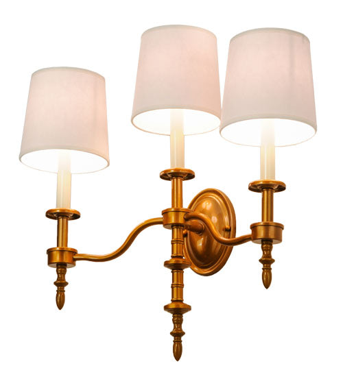 22"W Toby 3 Lt Wall Sconce