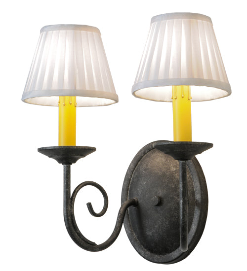 12" Wide Jenna 2 Light Wall Sconce