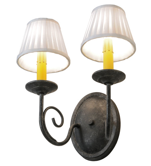 12" Wide Jenna 2 Light Wall Sconce