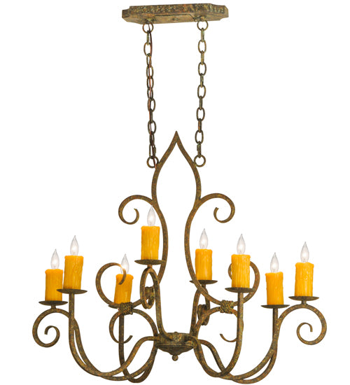 36"L Clifton 8 Lt Oblong Chandelier