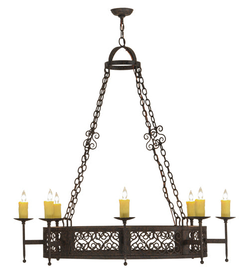 48"W Toscano 8 Lt Chandelier