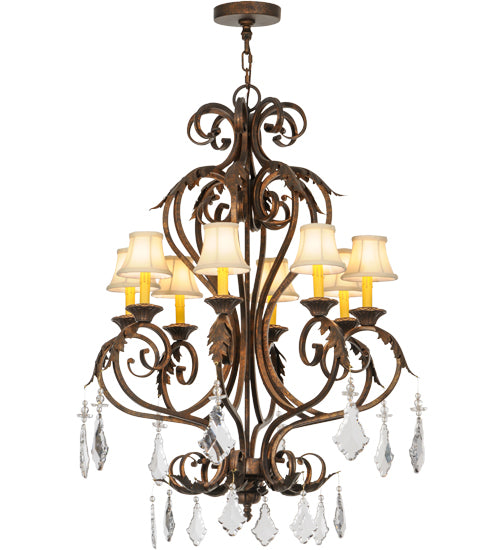 30"W Josephine 8 Lt Chandelier