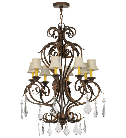 30"W Josephine 8 Lt Chandelier