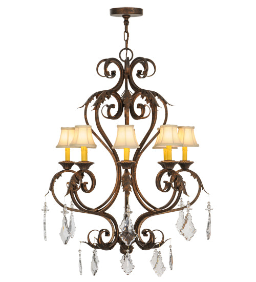 30"W Josephine 8 Lt Chandelier