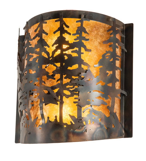 12" Wide Tall Pines Wall Sconce