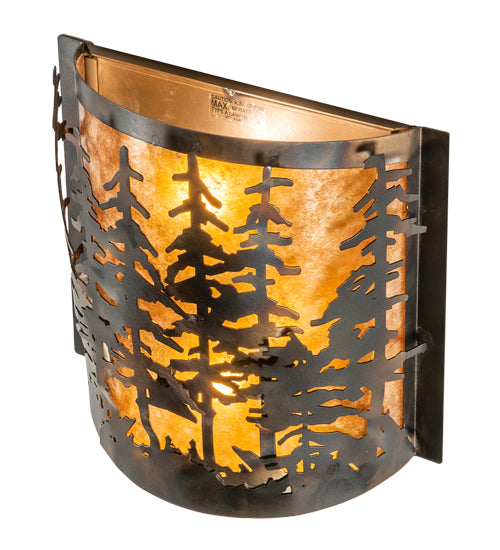 12" Wide Tall Pines Wall Sconce