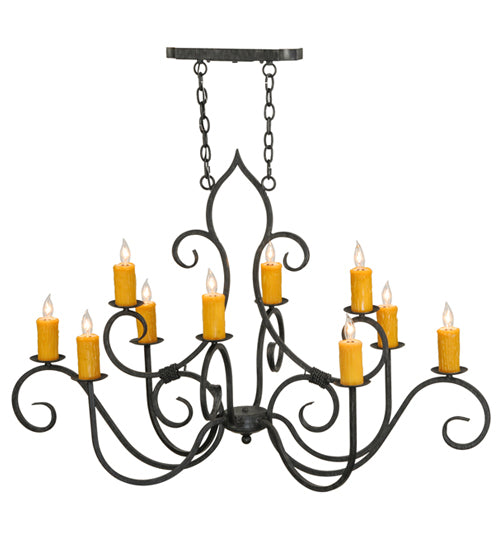 48"L Clifton 10 Lt Oblong Chandelier