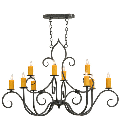 48"L Clifton 10 Lt Oblong Chandelier