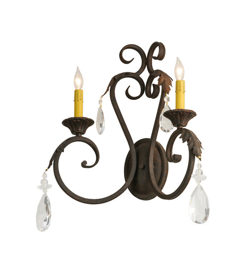 20" Wide Josephine 2 Light Wall Sconce