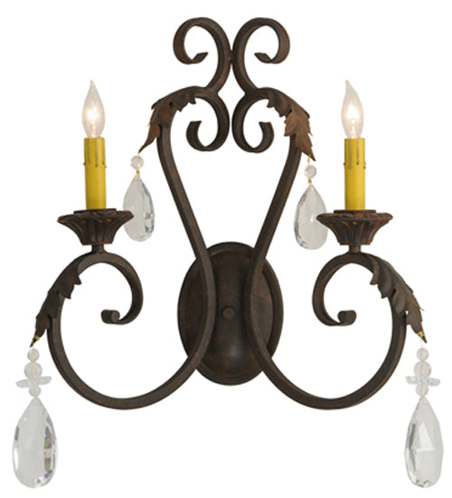 20" Wide Josephine 2 Light Wall Sconce