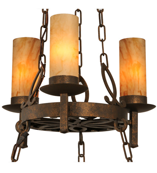 31" Wide Newcastle 9 Lt Two Tier Chandelier