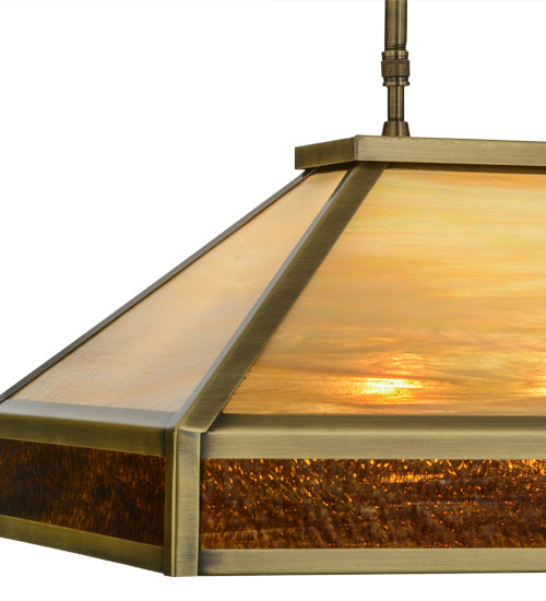 24" Long Duxbury Oblong Pendant