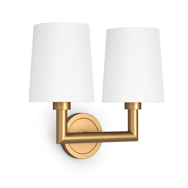 Southern Living Legend Sconce Double (Natural Brass)