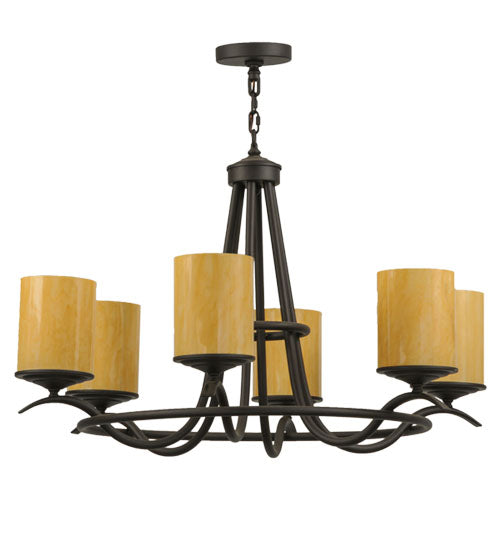 39"W Octavia 6 Lt Chandelier