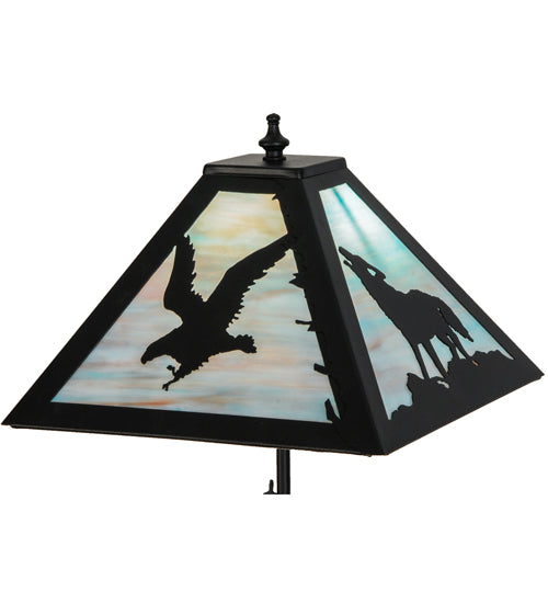 22"H Wildlife On The Loose W/Lighted Base Table Lamp