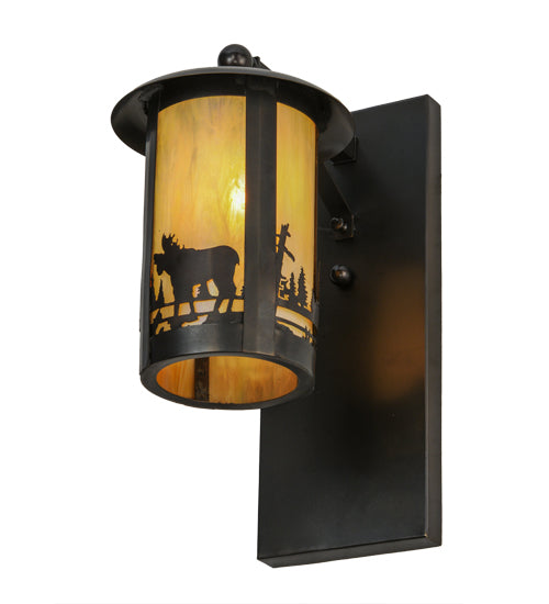 8"W Fulton Moose Creek Solid Mount Wall Sconce