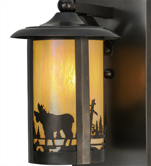 8"W Fulton Moose Creek Solid Mount Wall Sconce