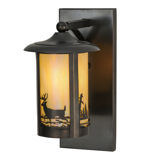 8"W Fulton Deer Creek Solid Mount Wall Sconce