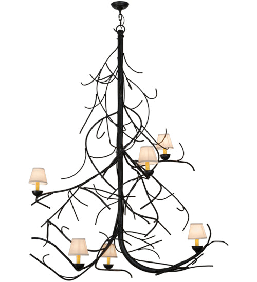 50"W Winter Solstice Empire 6 Lt Chandelier