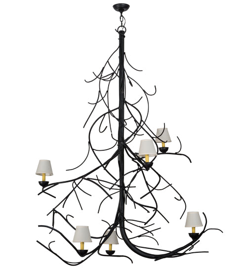 50"W Winter Solstice Empire 6 Lt Chandelier