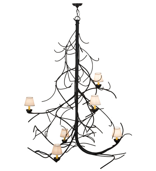 50"W Winter Solstice Empire 6 Lt Chandelier