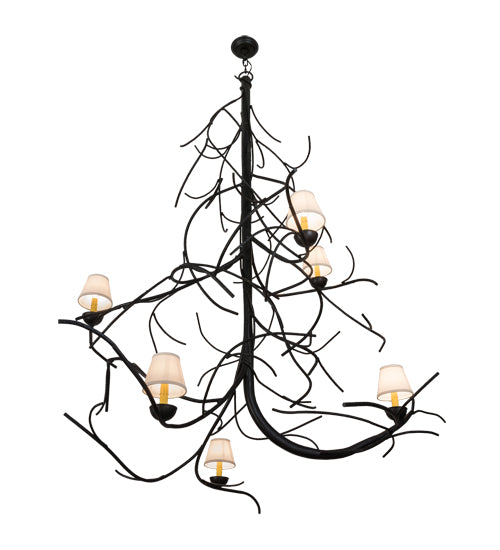 50"W Winter Solstice Empire 6 Lt Chandelier