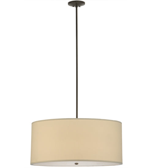 36"W Cilindro Eggshell Textrene Pendant