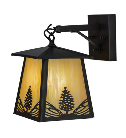 7"W Mountain Pine Hanging Wall Sconce