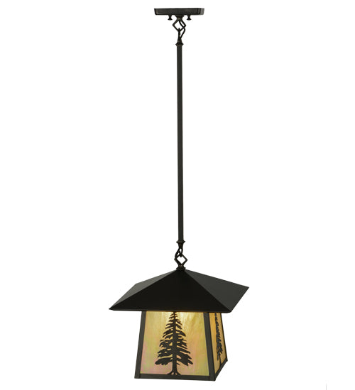 12"Sq Stillwater Tall Pine Pendant