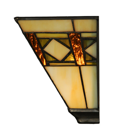 16"W Diamond Band Mission Wall Sconce