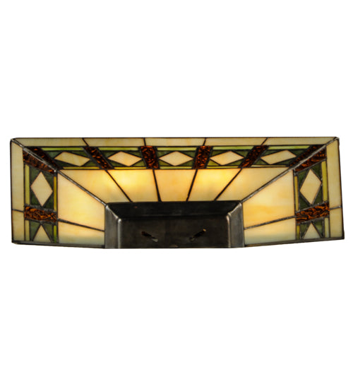 16"W Diamond Band Mission Wall Sconce