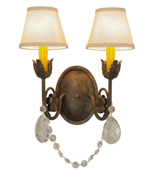 12"W Antonia 2 Lt Wall Sconce