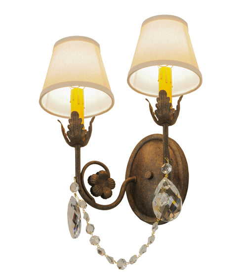 12"W Antonia 2 Lt Wall Sconce