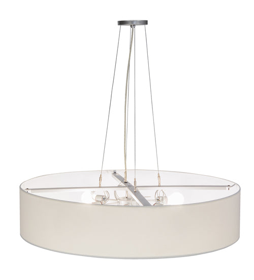 36" Wide Cilindro White Textrene Pendant