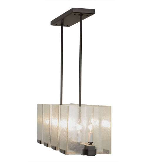 41"L Ice Cube 8 Lt Oblong Chandelier